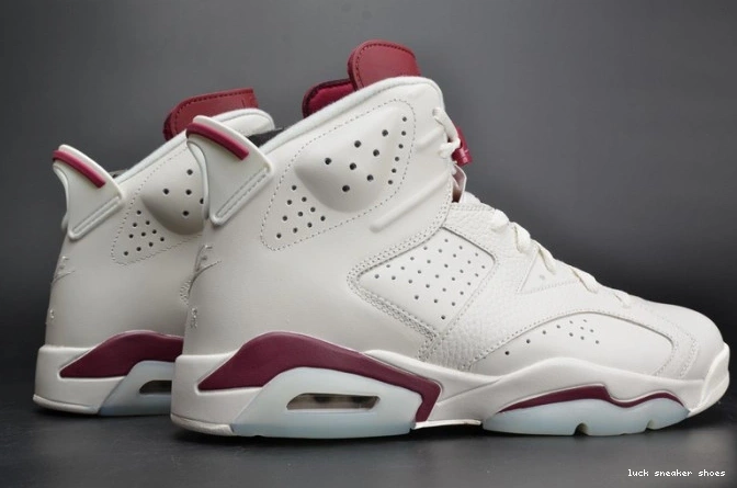 Cheap LUCY Jordan Retro white Maroon Air 6 384664-116 0708